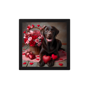 Square Cotton Canvas Cushion Cover - Labrador Love