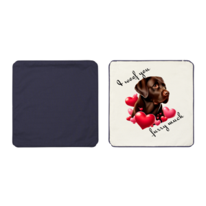 Piped Cotton Cushion Cover - I woof you